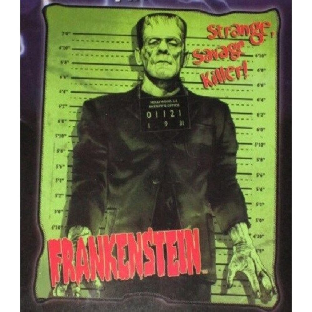New Frankenstein Monster Plush Fleece Throw Blanket GIFT Halloween Decor Killer